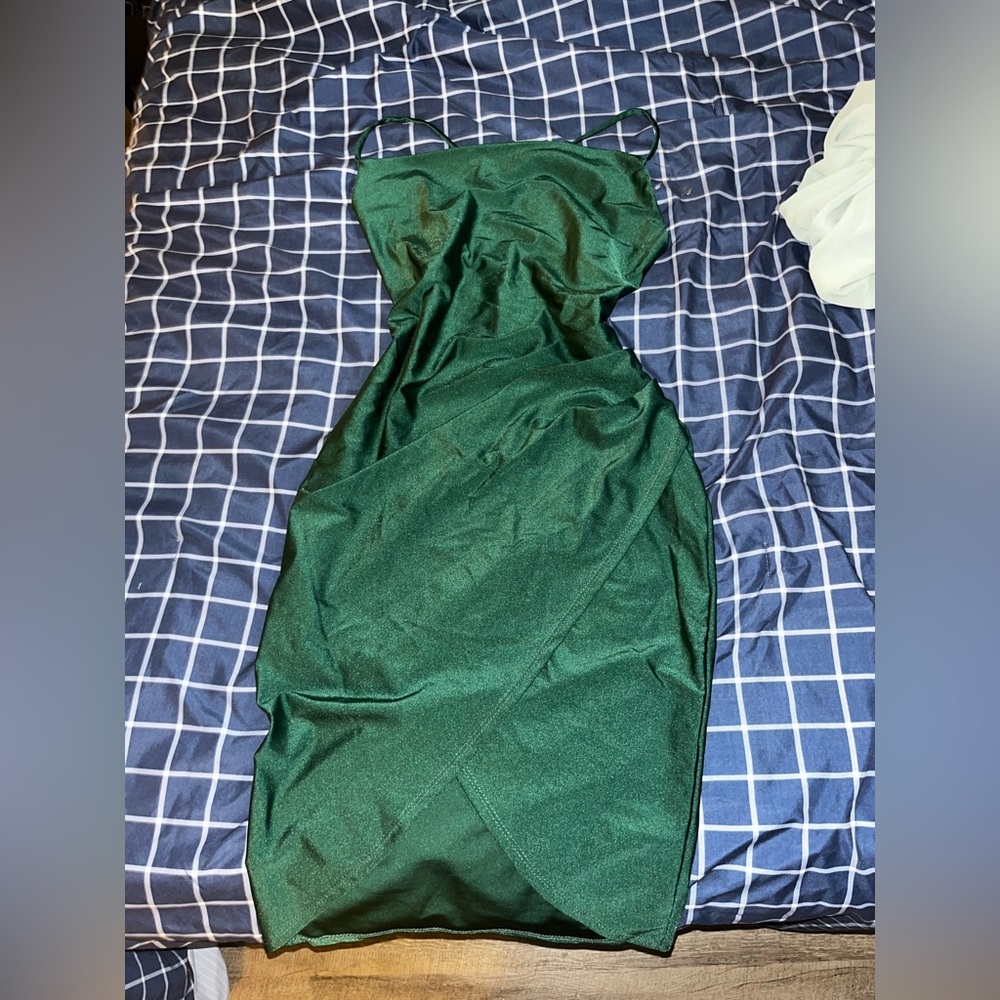 Envy Strapless Green Dress